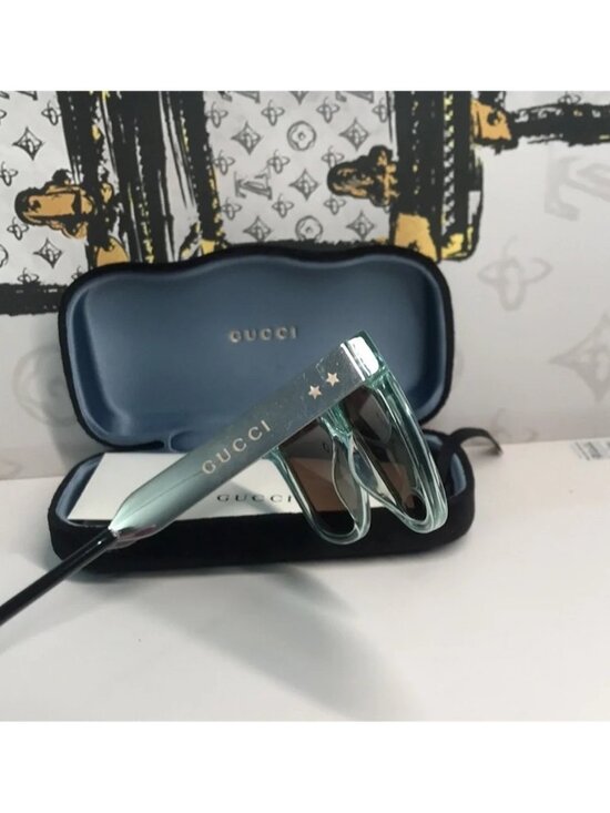 ✨ Brand New Gucci GG0976S 002 Sunglasses – Green Mint with Brown Lenses ✨ main image 9